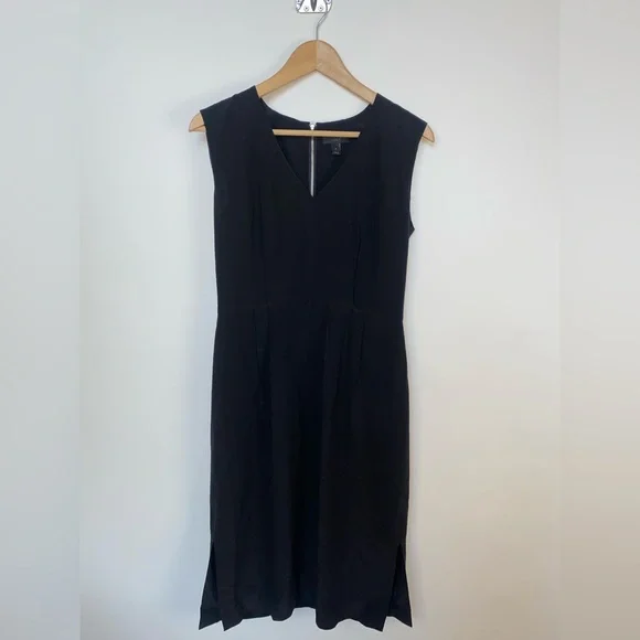 J. Crew 100% Silk V-Neck Sleeveless Sheath Dress - Picture 2 of 9